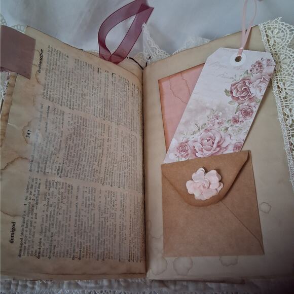 Victorian Junk Journal Scrapbook
w/ Cards, Bookmarks, Die Cuts & Nostalgia - Picture 7 of 16